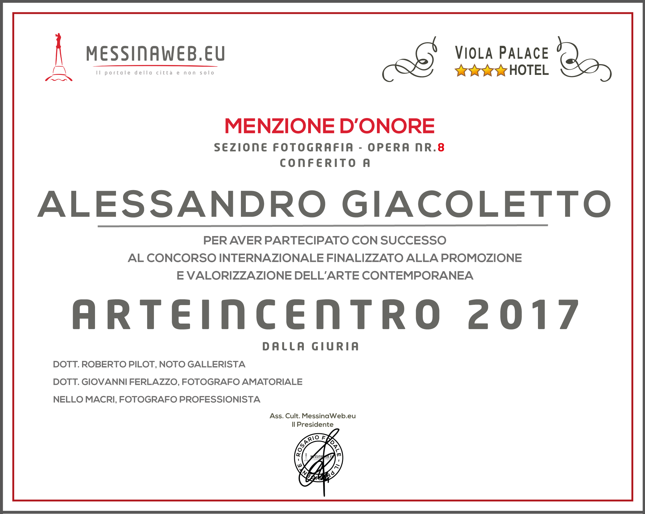 menzione giacoletto