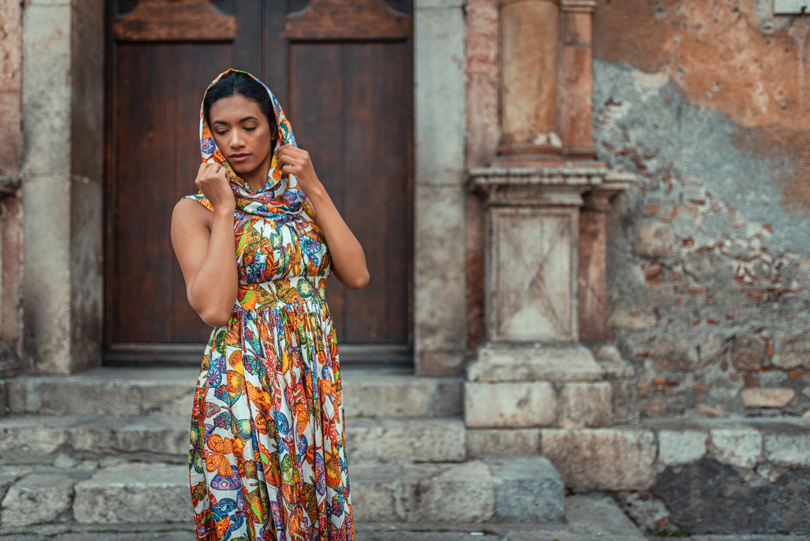 Un abito di La Cles fotografato a Taormina