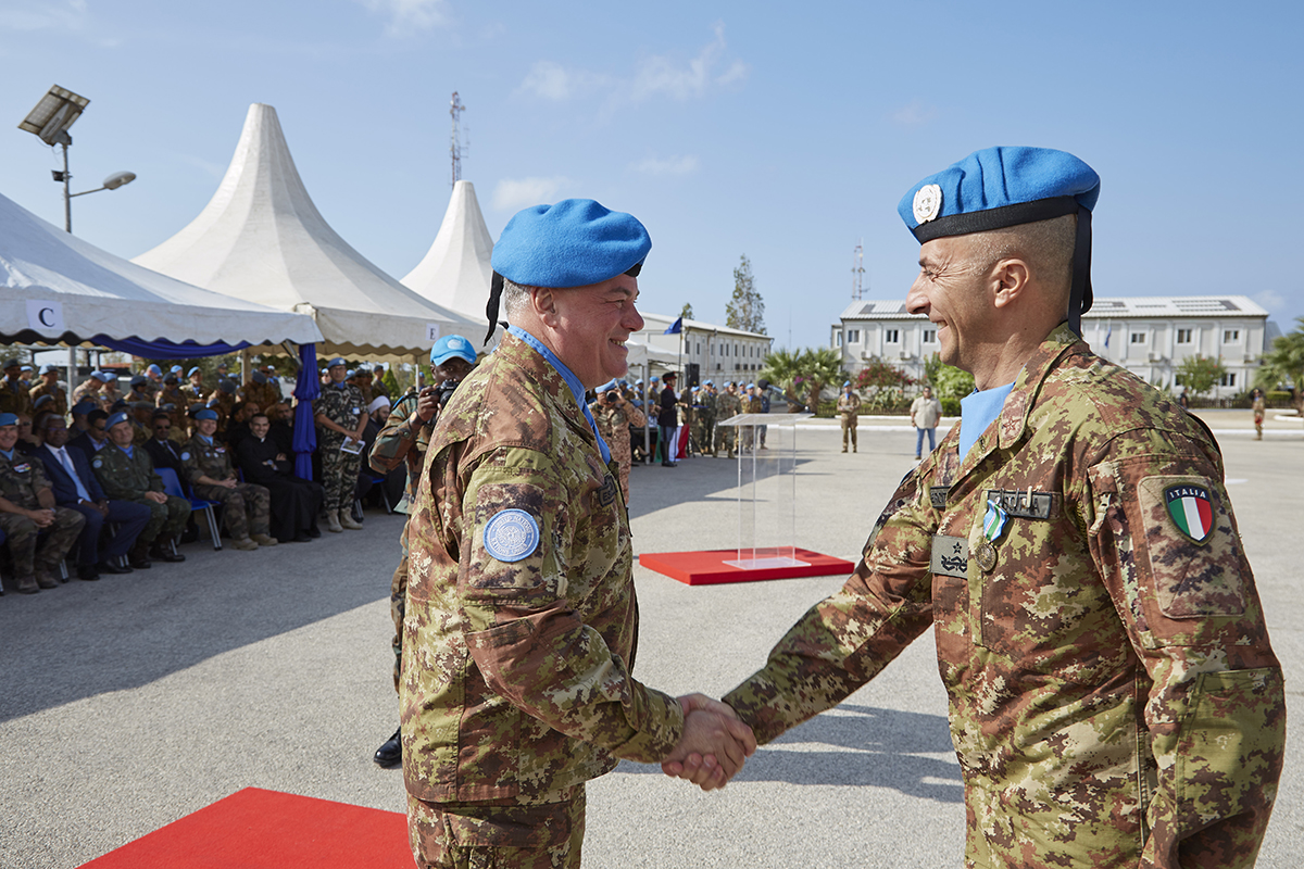 UNIFIL Cambio al comando di Sector West Autorita Un momento della cerimonia 2