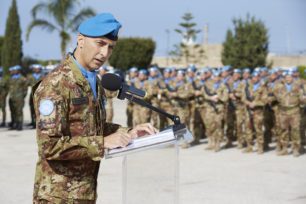 UNIFIL Cambio al comando di Sector West Discorso del generale Bruno Pisciotta 1