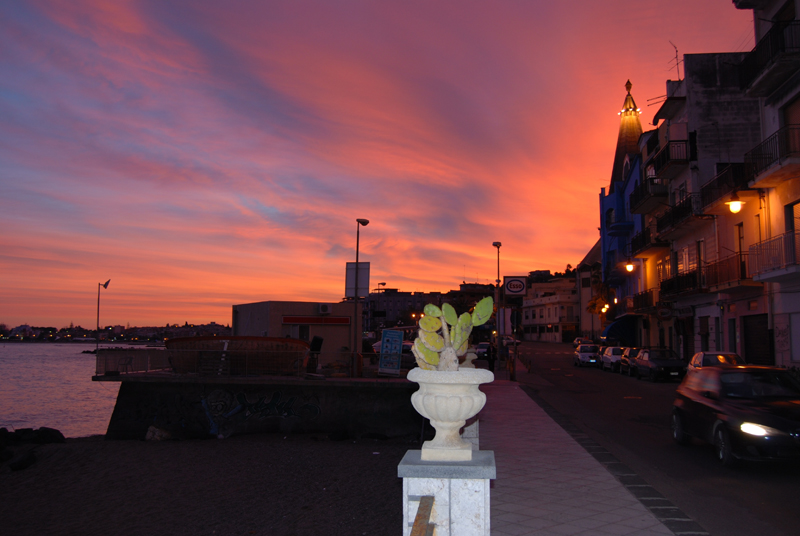 tramonto a giardini naxos