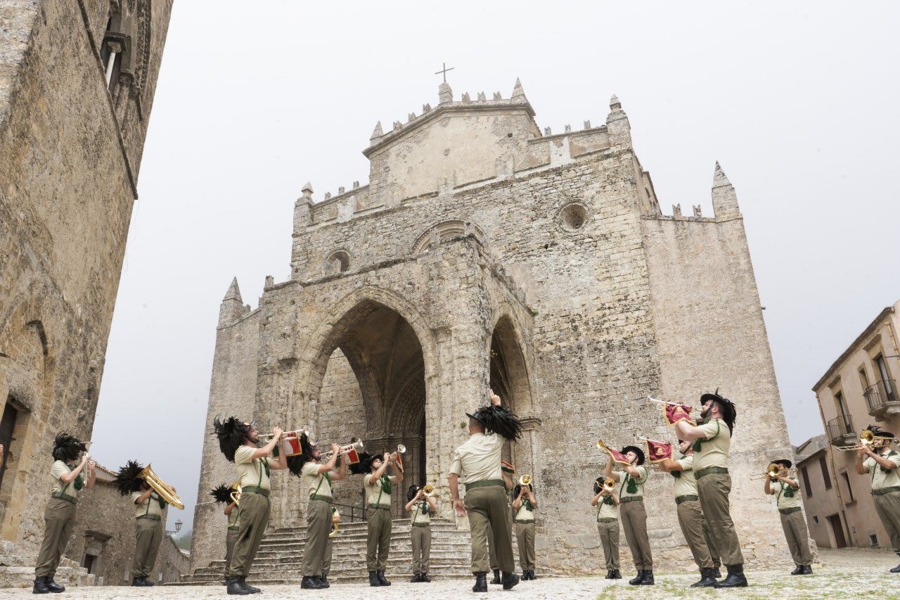 La fanfara dei Bersaglieri alla Cattedrale di Erice