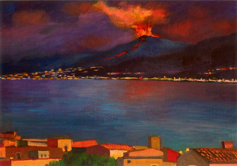 Etna in eruzione da Reggio