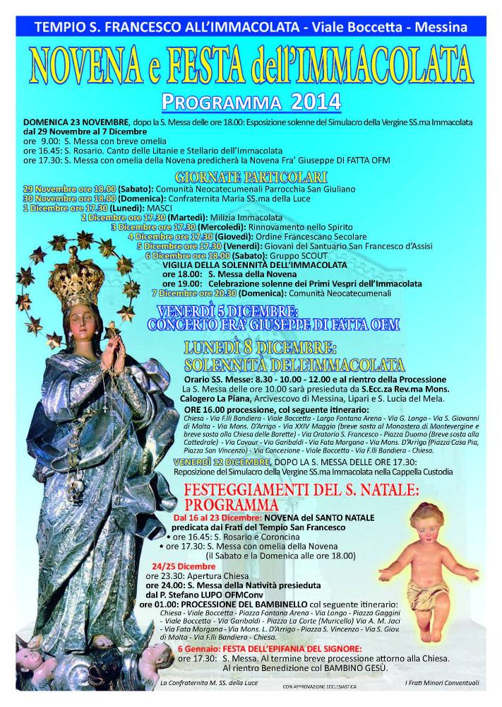 Locandina Immacolata 2014
