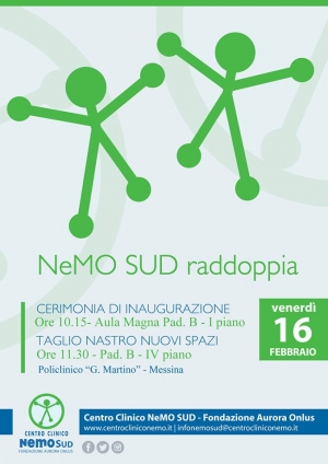Il Centro Clinico NeMO SUD raddoppia i suoi posti letto.  A Messina vi è un luogo di assistenza e ricerca che - da ormai quasi 5 anni – si prende cura di persone affette da malattie neuromuscolari provenienti da tutto il Sud Italia.