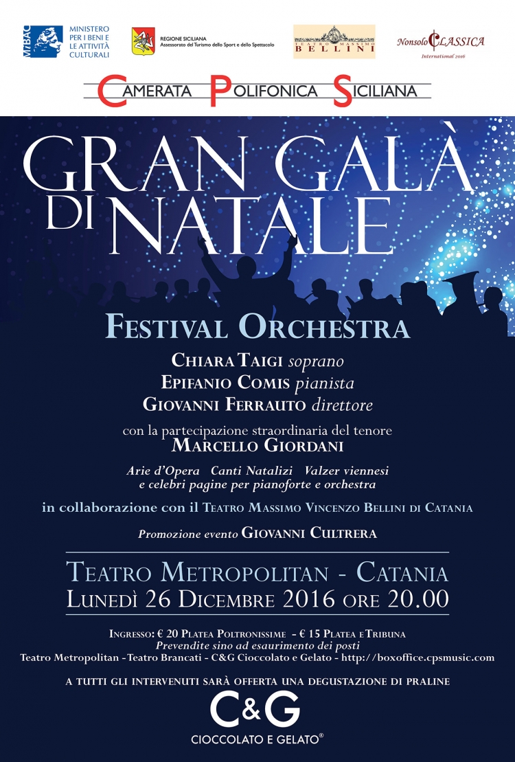 Oggi 26 dicembre ore 20.00 a Catania al Metropolitan, grande attesa per il concerto di Chiara Taigi, nota soprano