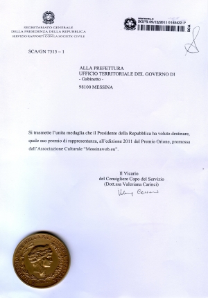 2011 - Medaglia Presidente Repubblica