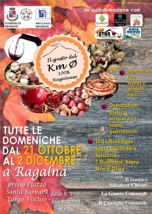 I Mercatini d’Autunno a Ragalna fra prelibatezze dell’Etna a km0, street food, menù a tema, artigianato e folclore. Tutte le domeniche  dal 21 ottobre al 2 dicembre