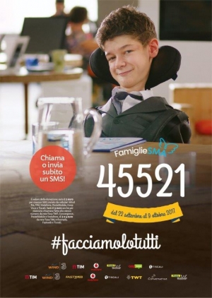 Atrofia muscolare spinale, da oggi (22 settembre) al 9 ottobre raccolta fondi nazionale. UN FUTURO SENZA SMA? BASTA UN SMS AL NUMERO SOLIDALE 45521.L’APPELLO DI CHECCO ZALONE: #FACCIAMOLOTUTTI