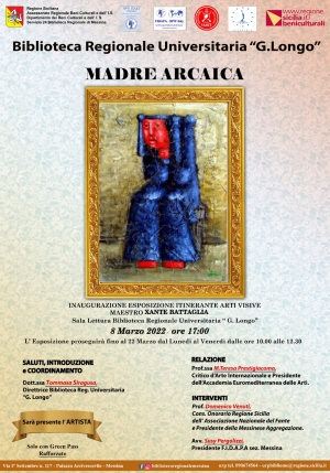 MOSTRA D&#039; ARTE di Xante Battaglia alla Biblioteca Regionale di Messina giorno 8 marzo