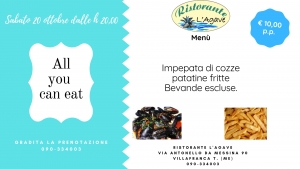 Villafranca Tirrena (Me) 20 ottobre 2018 serata Gastronomica al Viola Palace Hotel - Ristorante l'Agave