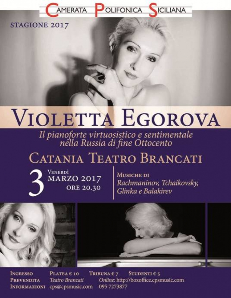 STAGIONE 2017 - Venerdì 3 marzo ore 20.30 Il Teatro Brancati  a Catania presenta Violetta Egorova