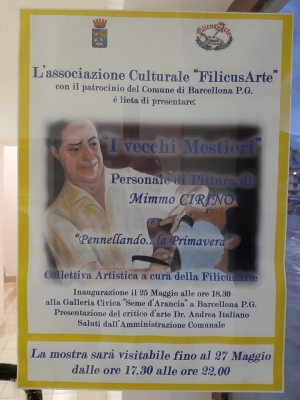 LA “FILICUSARTE” A BARCELLONA POZZO DI GOTTO Con l’evento artistico “Pennellando… la primavera”