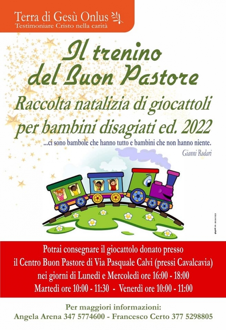 Il Trenino del Buon Pastore ha raccolto 1000 giocattoli per i bambini poveri.