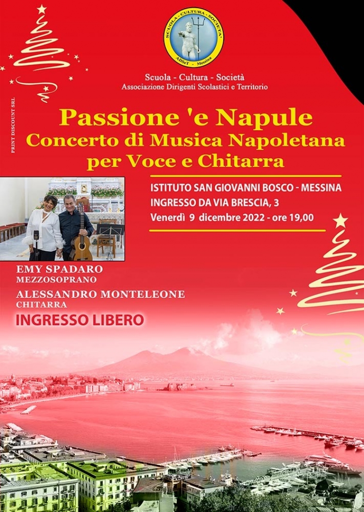 Aria di Napoli al San Giovanni Bosco Giorno 9 dicembre ore 19 Con Emy Spadaro ed Alessandro Monteleone