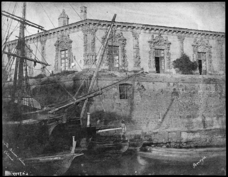 1846-1852 Palazzo Biscari a Catania come a Venezia baciato dal mare