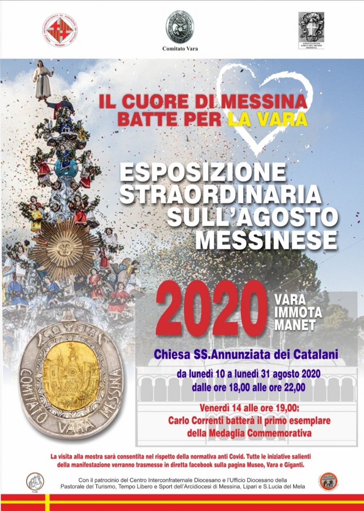 VARA IMMOTA MANET 2020 - COMUNICATO STAMPA - ESPOSIZIONE STRAORDINARIA SULL&#039;AGOSTO MESSINESE