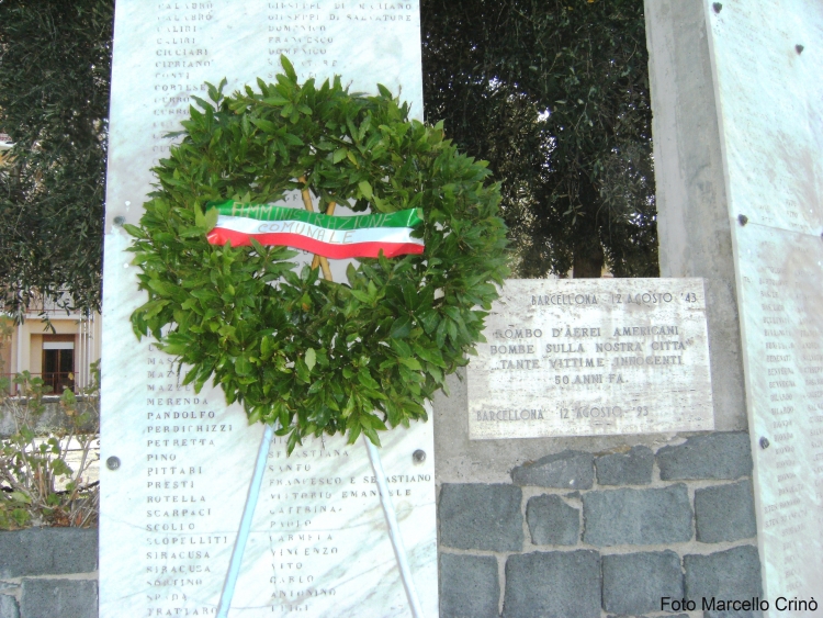 Barcellona Pozzo di Gotto: ricordato il bombardamento della città del 12 agosto 1943