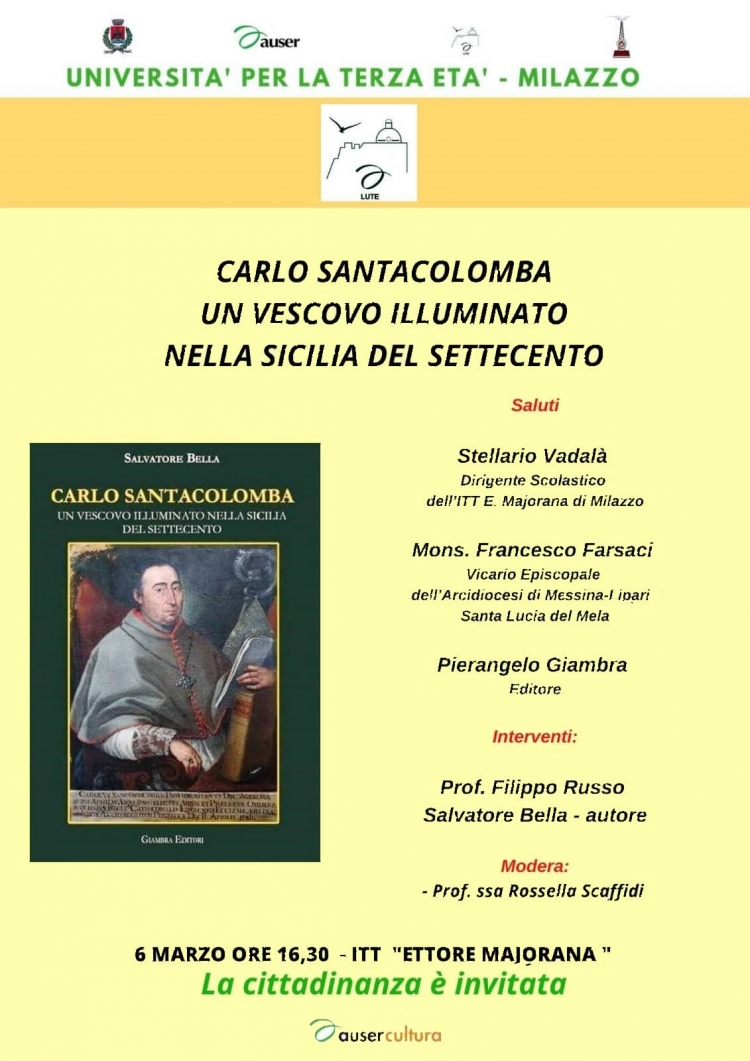 Milazzo: presentazione del libro di Salvatore Bella sul vescovo Carlo Santacolomba al Majorana