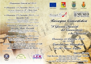 DOMENICA 16 DICEMBRE ALLE ORE 18:00 con INGRESSO GRATUITO al &quot; Museo del Novecento &quot; il Conservatorio &quot; Arcangelo Corelli &quot;offrirà alla città un Concerto per Pianoforte del &quot; M° Marco Zappia