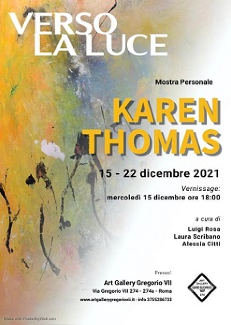 VERSO LA LUCE Mostra personale di Karen Thomas