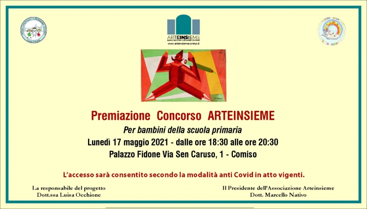 Arteinsieme di Comiso coinvolge anche le Scuole Premiazione lunedi 17 maggio a Comiso (Rg)