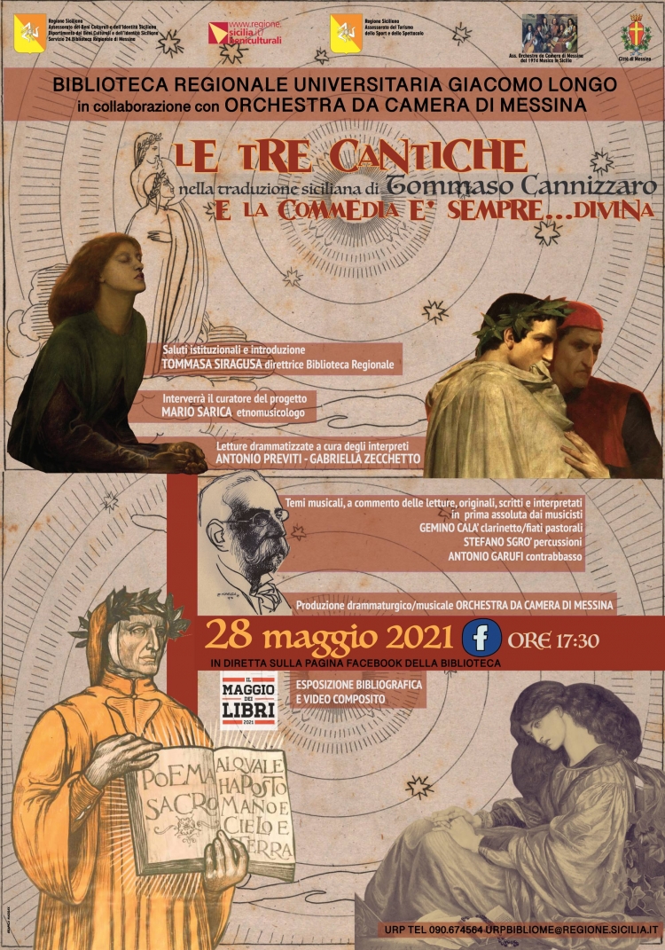 La Biblioteca Regionale Universitaria di Messina continua le fervide attività cultural-sociali Dante-Cannizzaro protagonisti dell&amp;apos;evento il 28 maggio