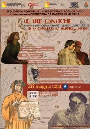 La Biblioteca Regionale Universitaria di Messina continua le fervide attività cultural-sociali Dante-Cannizzaro protagonisti dell'evento il 28 maggio