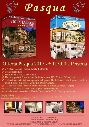 Viola Palace Hotel, Villafranca Tirrena - Messina &quot;Offerta Pasqua 2017 &quot;