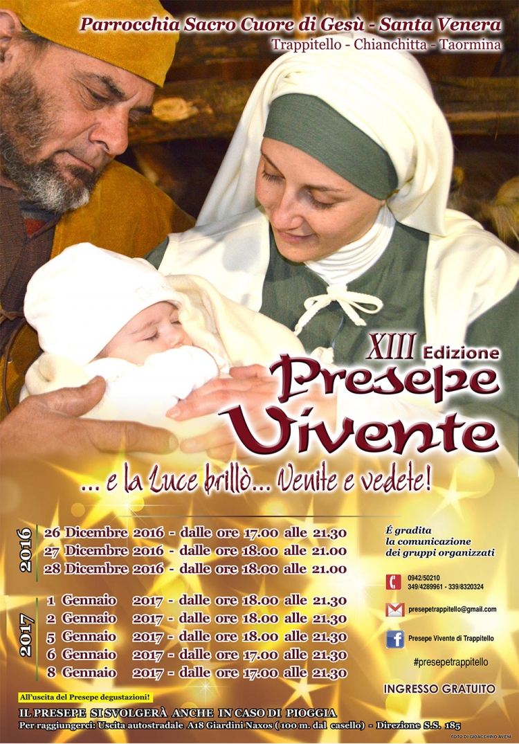 PRESEPE VIVENTE di TRAPPITELLO XIII EDIZIONE … e la Luce brillò… Venite e vedete!