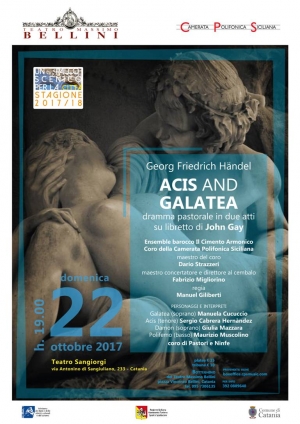 Inaugurazione Stagione Teatro Sangiorgi  a Catania La Musica colta ma per tutti i gusti Acis and Galatea
