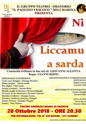 20 ottobre ore 20.30 all'Annibale.Due ore di risate!Sostieni Terra di Gesù!Prenota ora!