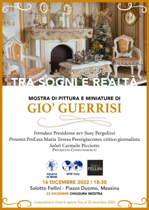 La Fidapa Sez.Messina presenta la mostra d&#039; arte  di Guerrisi con il  critico Maria Teresa Prestigiacomo