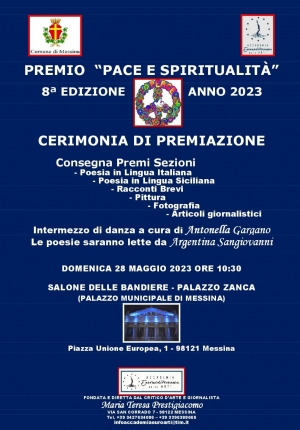 Cerimonia premiazione  Accademia Euromediterranea delle Arti  Sala Bandiere Municipio di Messina 28 maggio