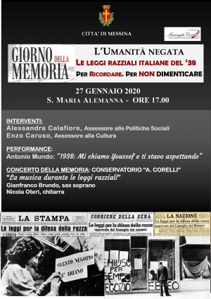 &quot;L&#039;Umanità negata. Le leggi razziali del 1938: Per ricordare. Per non dimenticare&quot;.