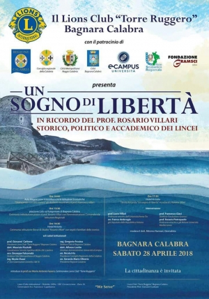 Doveroso tributo alla memoria del noto  prof Villari a Bagnara Calabra il 28 aprile.