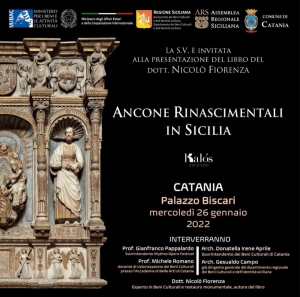Al Palazzo Biscari di Catania la presentazione del libro di Nicolò Fiorenza ‘Ancone Rinascimentali in Sicilia’