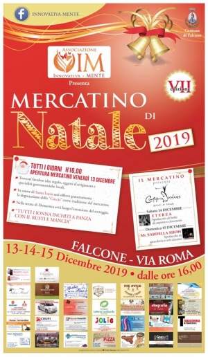 Falcone: si apre il 13 dicembre il Mercatino di Natale dell’associazione “Innovativa-mente”