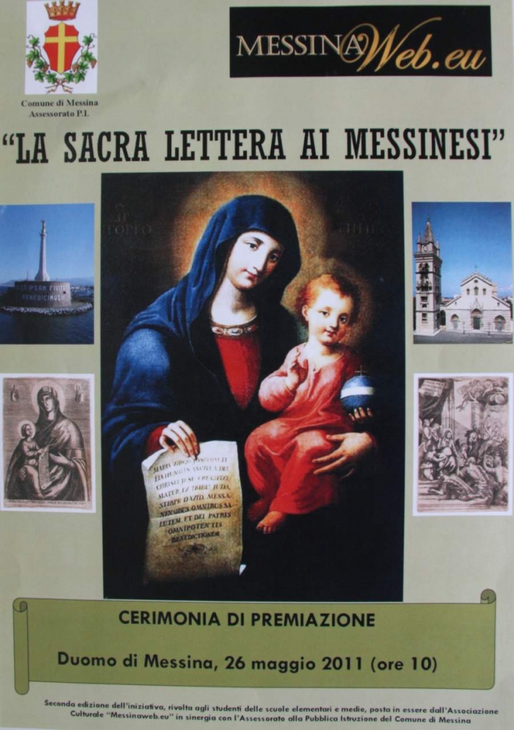 2011 “LA LETTERA DELLA MADONNA AI MESSINESI” Valutati gli elaborati giovedì pomeriggio al Palazzo della Cultura