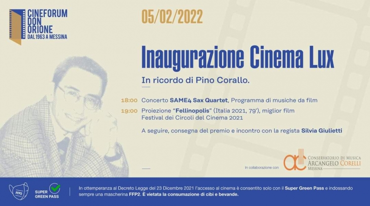 Il Cinema  Lux riapre alla grande con il Cineforum e il ricordo di Pino Corallo