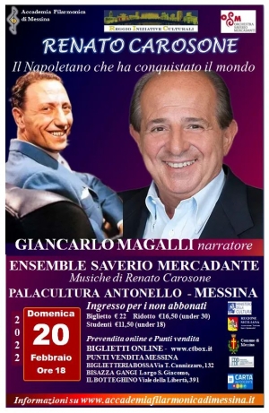 Giancarlo Magalli e le canzoni di Renato Carosone Imperdibile  spettacolo  al Palacultura