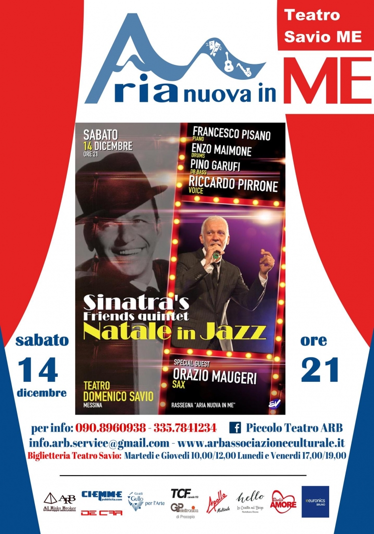 Jazz di qualità al Teatro Savio a Messina il 14 dicembre  per ARB