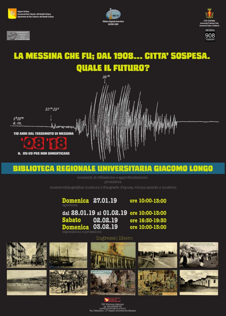Evento biblioteca regionale Messina-- domenica 27 gennaio 2019, ore 10