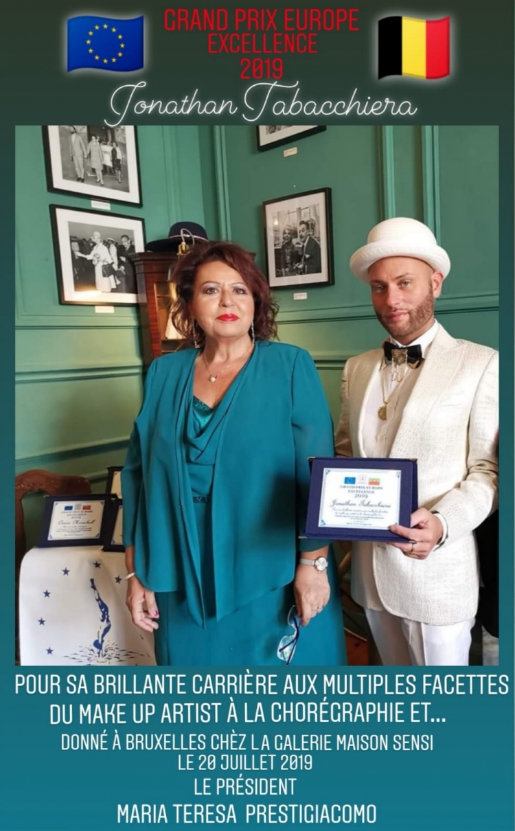 Jonathan Tabacchiera premiato a Bruxellesgrand Prix Excellence con...
