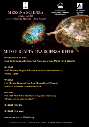 Messina -  Liceo “Archimede”  - Convegno  Mito e realtà tra Scienza e Fede