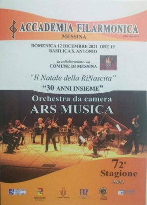 ORCHESTRA DA CAMERA ARS MUSICA DI MESSINA  CONCERTO “IL NATALE DELLA RINASCITA”